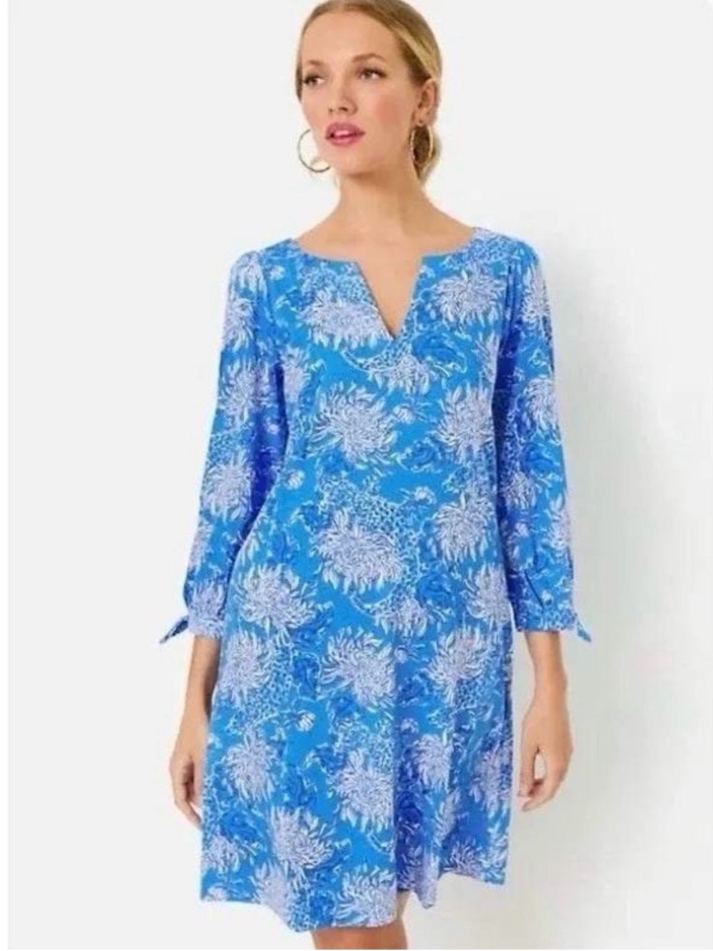 NWT Lilly Pulitzer Cath Dress Boca Blue Croc and Lock It